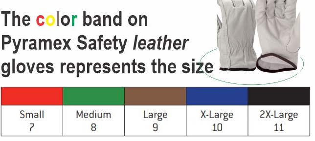 Pyramex GL2001K Series Grain Cowhide Leather Drive Gloves Keystone Thumb